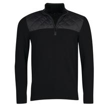 Barbour Men's Essential Diamond Quilt Half Zip BLACK