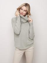Charlie B Women's Sweater with Removable Scarf HMOSS