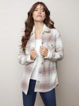 Charlie B Women's Boiled Wool Shirt Jacket WOODROSE