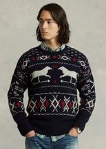 Polo Ralph Lauren Men's Weathervane Wool-Silk Sweater NAVYMULTI