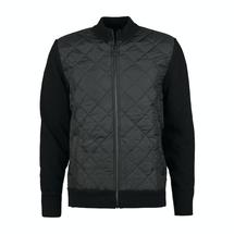 Barbour Men's Essential Diamond Quilt Zip Through BLACK