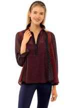 Gretchen Scott Seamed Top - Foulardio FOULARDIO/RED