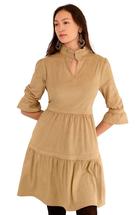 Gretchen Scott Ultra Suede Teardrop Dress BEIGE