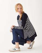 Mer-Sea Women's Catalina Sweater NAVYINKSTRIPE