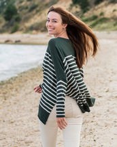 Mer-Sea Women's Catalina Sweater JUNIPERSTRIPE