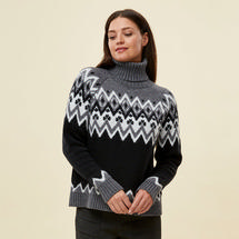 Krimson Klover Women's Layla Merino Turtleneck CHARCOAL