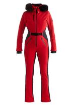 Nils Women's Grindelwald Faux Fur Insulated Suit RED/BLACK