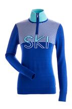 Nils Women's Sun Valley Sweater SAPPHIRE/WHITE/AQUA