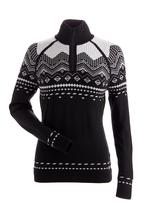 Nils Women's Taos Sweater BLACK/WHITE/SILVER