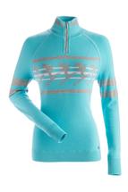 Nils Women's Big Sky Sweater AQUA/SIL/MET/WHT