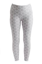 Nils Women's Snowflake Leggings WHITE