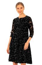 Gretchen Scott Women's Ursula Dress - Luxe Leaf Velvet LUXELEAF/BLACK