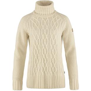 Fjallraven Women's Ovik Cable Knit Turtleneck CHALKWHITE