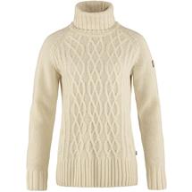 Fjallraven Women's Ovik Cable Knit Turtleneck CHALKWHITE