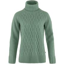 Fjallraven Women's Ovik Cable Knit Turtleneck PATINAGREEN