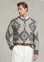 Polo Ralph Lauren Men's Intarsia-Knit Wool Sweater GREYMULTI