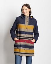 Pendleton Women's CAMP STRIPE WOOL QUILTED PARKA BRIDGERSTRIPENAVY