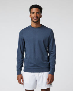 Vuori Men's Ponto Performance Crew AZUREHEATHER