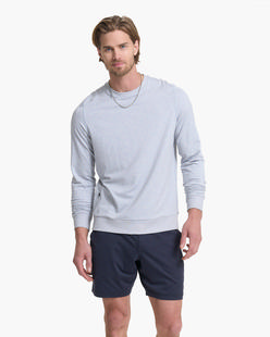 Vuori Men's Ponto Performance Crew PLATINUMHEATHER