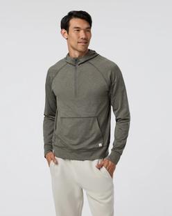 Vuori Men's Ponto Performance Half Zip Hoodie WARMGREYHEATHER