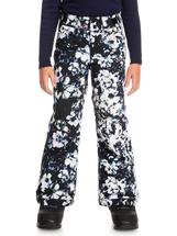 Roxy Girl's 8-16 Backyard Printed Insulated Snow Pants TRUEBLACKBLACKFLOWER