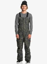 Quiksilver Men's Utility Shell Snow Bib Pants TRUEBLACKFADEOUTCAMO