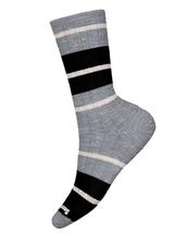 Smartwool Women's Everyday Striped Cable Crew Socks LIGHTGRAY