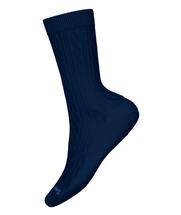 Smartwool Women's Everyday Cable Crew Socks DEEPNAVYHEATHER