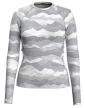 Smartwool Women's Classic Thermal Merino Base Layer Pattern Crew LIGHTGRAYMOUNTAINSCA