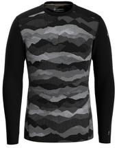 Smartwool Men's Classic Thermal Merino Base Layer Pattern Crew BLACKMOUNTAINSCAPE