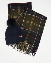 Barbour Dover Beanie & Hailes Scarf Gift Set CLASSIC