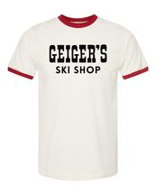 Geiger's X Wild Northland Unisex Ski Shop Ringer Tee VINTAGEWHITE/RED