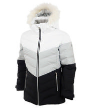 Sunice Girls' Nola Jacket WHITE/OYSTER/BLACK
