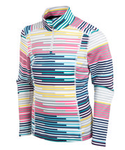 Sunice Girls' Hailey Stretch Knit Half-Zip Pullover BRICKPRINT