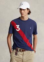 Polo Ralph Lauren Men's Classic Fit Banner-Stripe Jersey T-Shirt DARKCOBALT