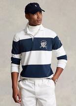Polo Ralph Lauren Men's Classic Fit Crest Striped Rugby Shirt SUMMERNAVY/WHITE