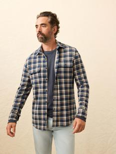 Faherty Men's Legend Sweater Shirt GOLDENLAKEPLAID