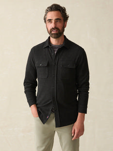 Faherty Men's Legend Sweater Shirt HEATHEREDBLACKTWILL