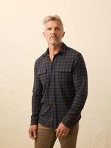 Faherty Men's Legend Sweater Shirt NAVYWOODLANDCHECK