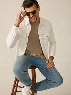 Faherty Men's Legend Sweater Shirt OFFWHITE