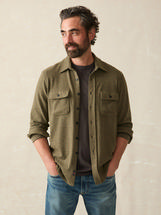 Faherty Men's Legend Sweater Shirt OLIVEMELANGETWILL