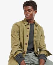 Barbour Men's Washed Cotton Overshirt BLEACHEDOLIVE
