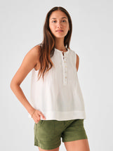 Faherty Women's Isha Top WHITE