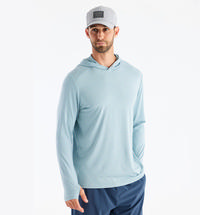 Free Fly Men's Bamboo Shade Hoodie HEATHEROCEANMIST