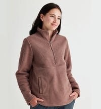 Free Fly Women's Bamboo Sherpa Fleece Half Zip CANYON