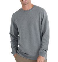 Free Fly Men's Bamboo Heritage Fleece Crew HEATHERGRAPHITE