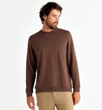 Free Fly Men's Bamboo Heritage Fleece Crew MUSTANG