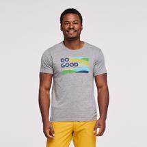 Cotopaxi Men's Do Good Stripe T-Shirt HEATHERGREY