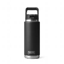 YETI Rambler 26 oz. Bottle with Straw Cap Black BLACK