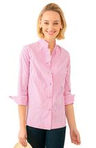Gretchen Scott Women's Forget Me Knot Top PINKPLAID